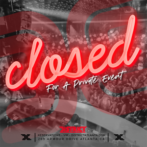 Closed for Private Event, Saturday, August 31st, 2019