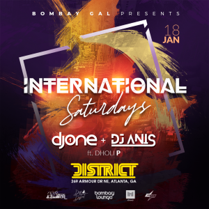Bombay Lounge International, Saturday, January 18th, 2020