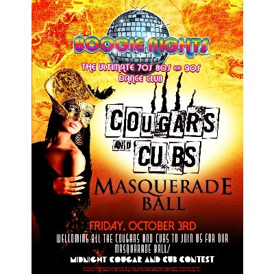 Boogie Nights - Cougars and Cubs Ball, Friday, October 3rd, 2025