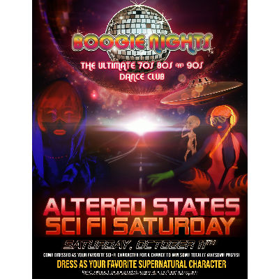 Boogie Nights - Altered States Sci Fi, Saturday, October 11th, 2025