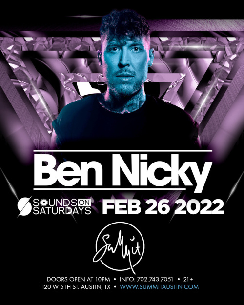 SOUNDS ON SATURDAYS WITH BEN NICKY - Summit Rooftop Lounge