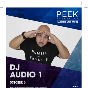 DJ Audio 1, Saturday, October 5th, 2019