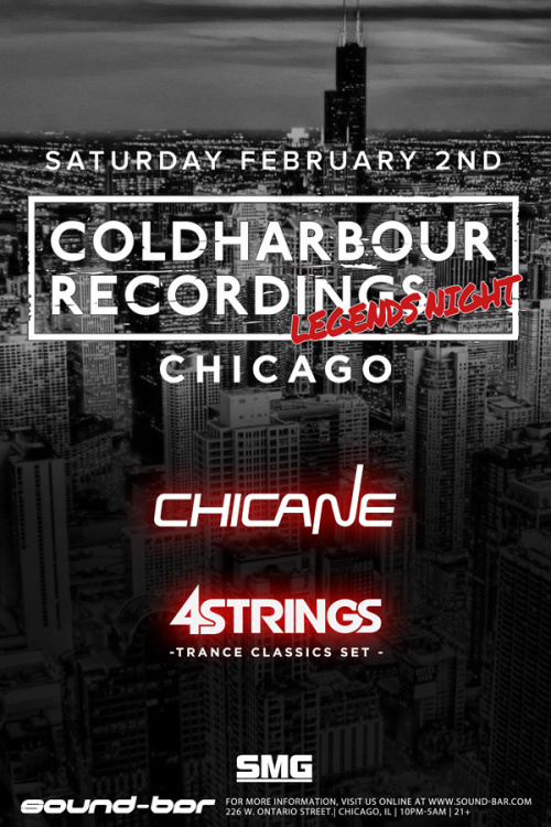 Coldharbour Recordings Legends Night: Chicane and 4Strings - Sound-Bar