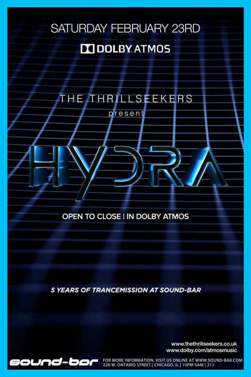 The Thrillseekers present HYDRA (Open to Close | In Dolby ATMOS) - Sound-Bar