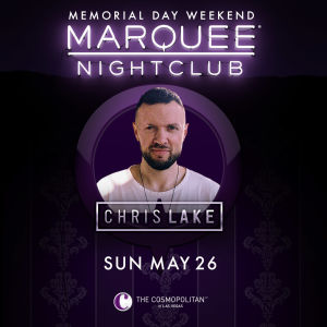 CHRIS LAKE, Sunday, May 26th, 2019