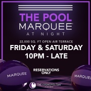 THE POOL MARQUEE AT NIGHT