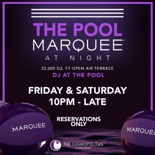 THE POOL MARQUEE AT NIGHT - Marquee Pool at Night