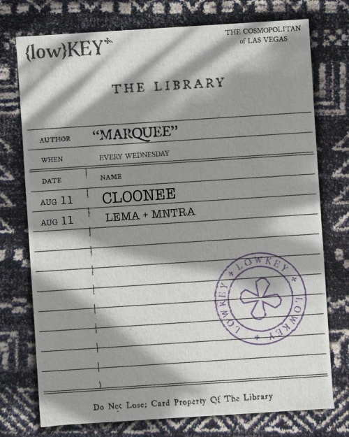 LowKey in the Library: CLOONEE - Marquee Nightclub
