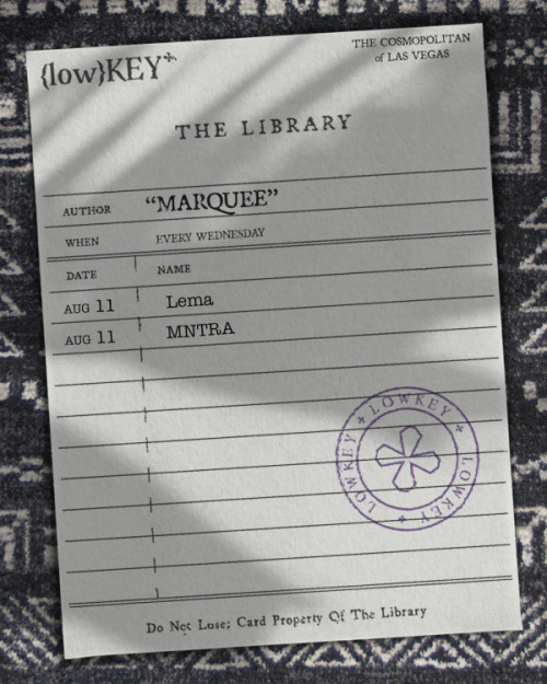 LowKey in the Library: Sidney Charles - Marquee Nightclub