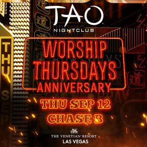 WORSHIP THURSDAYS ANNIVERSARY WITH SOUNDS BY CHASE B, Thursday, September 12th, 2019