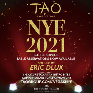 TAO NEW YEARS EVE, Thursday, December 31st, 2020