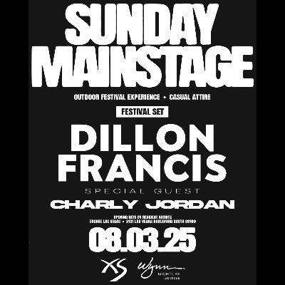 Dillon Francis with Special Guest Charly Jordan, Sunday, August 3rd, 2025