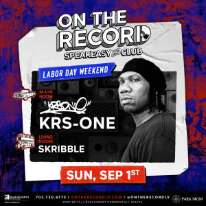 KRS-ONE Labor Day Weekend, Sunday, September 1st, 2019