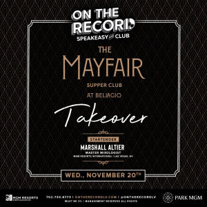The Mayfair Supper Club Takeover, Wednesday, November 20th, 2019
