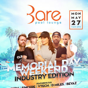Bare Memorial Day Weekend, Monday, May 27th, 2019