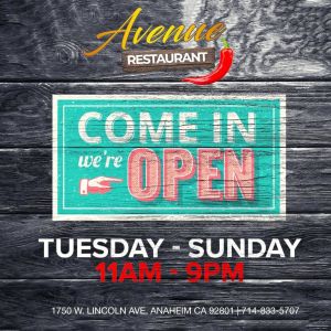Restaurant Hours, Tuesday, December 11th, 2018