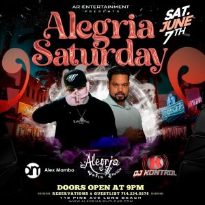 Alegria Saturday, Saturday, June 7th, 2025