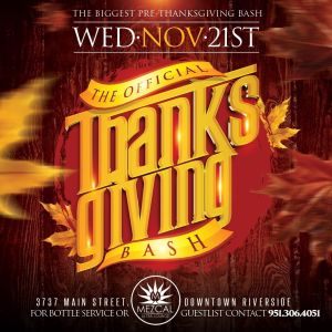 Pre-Thanksgiving Bash, Wednesday, November 21st, 2018
