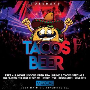 Tacos and Beer, Tuesday, September 17th, 2019