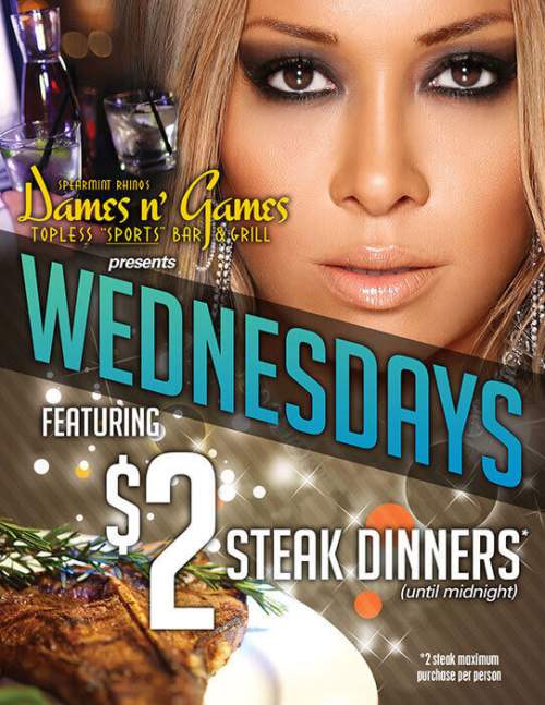 Steak Wednesdays - Dames N Games Topless Sports Bar & Grill VN