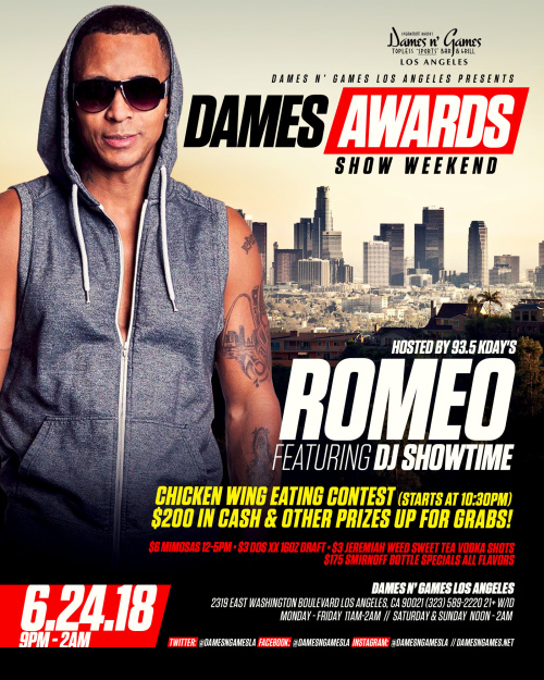 DAMES AWARDS SHOW WEEKEND - Dames N Games Topless Sports Bar & Grill LA