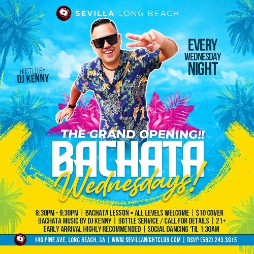 Event: BACHATA NIGHTS every Wednesday with Kenny! | Date: 2022-10-12
