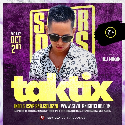 SOLD-OUT SATURDAYS - Dj Taktix in the mix - Orange County