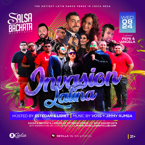 Event: INVASION LATINA PERFORMING LIVE - SALSA BACHATA NIGHTS | Date: 2022-08-24