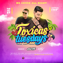 TOXIC@S TUESDAYS - Tequila, Tacos & Toxicas - CONCR3TE + Volotyl