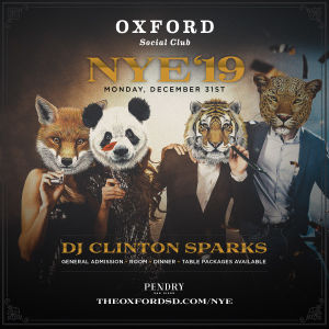 Oxford Social Club: NYE 19', Monday, December 31st, 2018