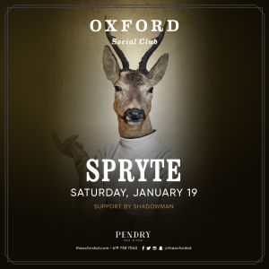 Oxford Social Club: Spryte, Saturday, January 19th, 2019