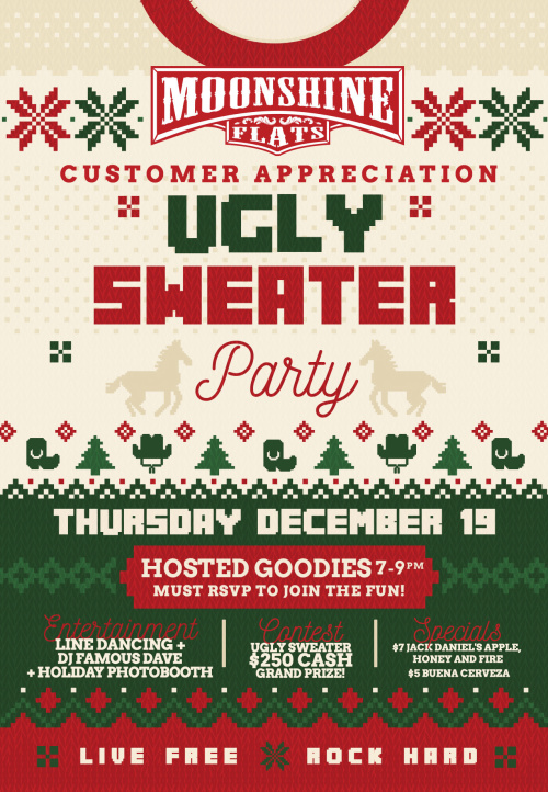 Customer Appreciation Ugly Sweater Holiday Party at Moonshine Flats - Moonshine Flats