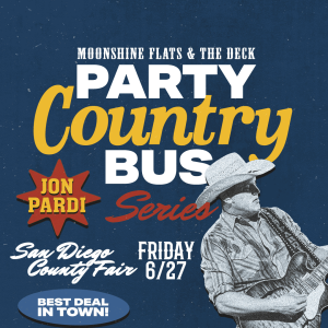 Jon Pardi Concert Party Bus at Moonshine Flats, Friday, June 27th, 2025