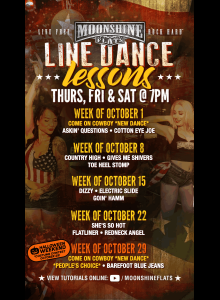 Line Dance Lessons at Moonshine Flats