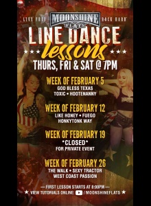 Line Dance Lessons at Moonshine Flats