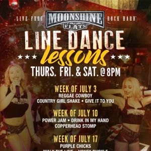 Line Dance Lessons at Moonshine Flats, Thursday, June 26th, 2025