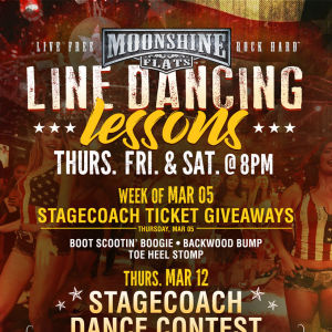 Line Dancing Lessons at Moonshine Flats, Thursday, October 29th, 2020