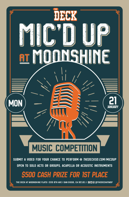 Mic'd Up Singing Competition at The Deck at Moonshine Flats - Moonshine Flats