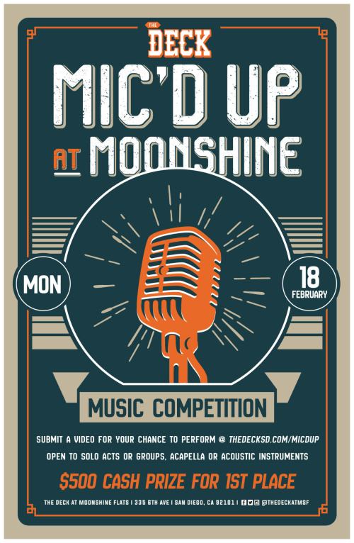 Mic'd Up Competition at The Deck - Moonshine Flats