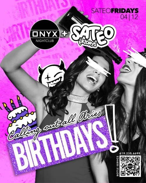 Sateo Fridays at Onyx Nightclub | April 12th Event - Onyx Room