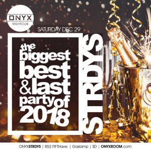 ONYX Saturdays: Never Before Now, Saturday, December 29th, 2018