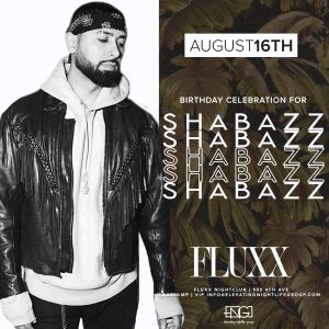 Fridays at FLUXX w/ Shabazz, Friday, August 16th, 2019