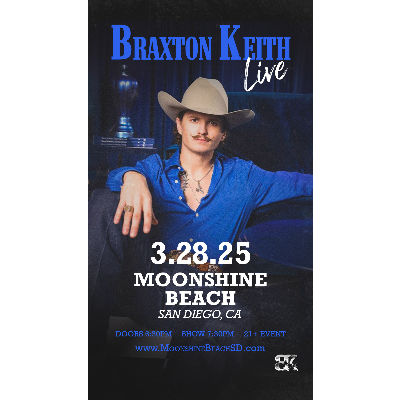 Braxton Keith Live in Concert at Moonshine Beach, Friday, March 28th, 2025