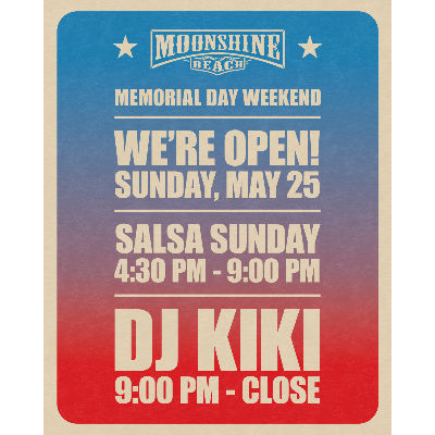 DJ KIKI at Moonshine Beach, Sunday, May 25th, 2025