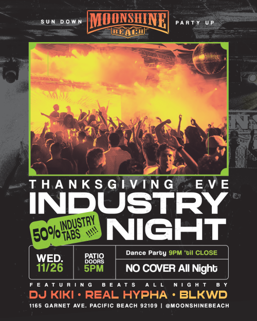 Thanksgiving Eve Industry Night at Moonshine Beach - Moonshine Beach