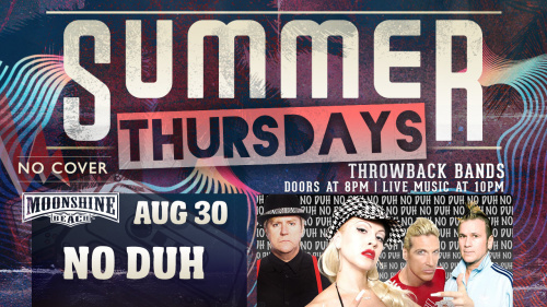 Summer Thursdays with No Duh LIVE at Moonshine Beach - Moonshine Beach