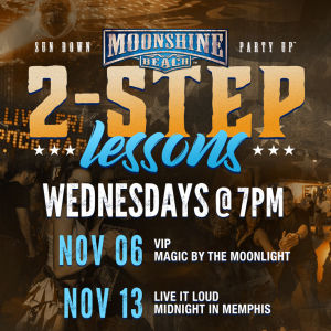 Wild Country Wednesdays and 2-Step Lessons at Moonshine Beach, Wednesday, November 13th, 2019