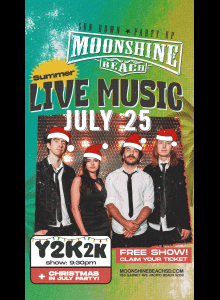 Christmas in July with Y2K2k at Moonshine Beach