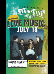 Celina Rescott & The Embers Live in Concert at Moonshine Beach