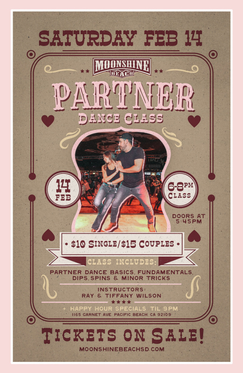 Valentine's Day Partner Dance Class at Moonshine Beach - Moonshine Beach
